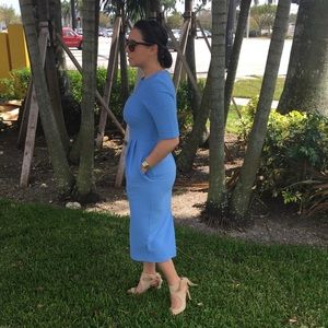 ASOS baby blue Midi Dress Size 8